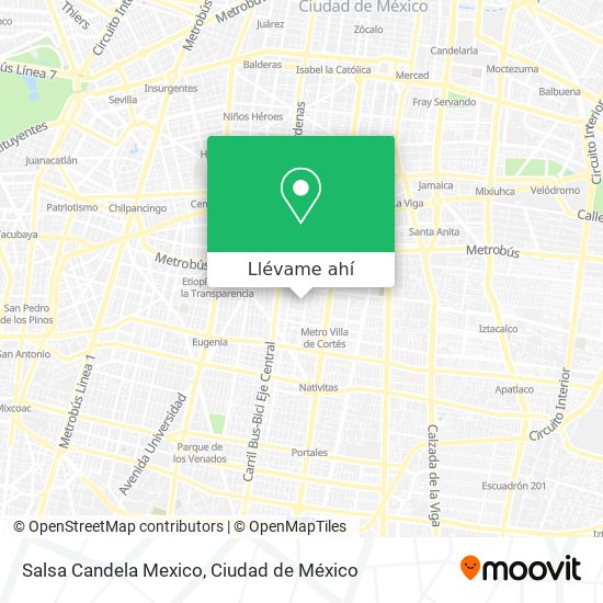 Mapa de Salsa Candela Mexico