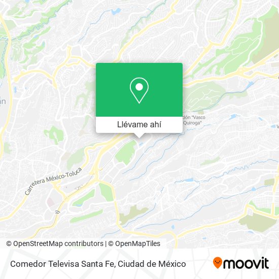 Mapa de Comedor Televisa Santa Fe