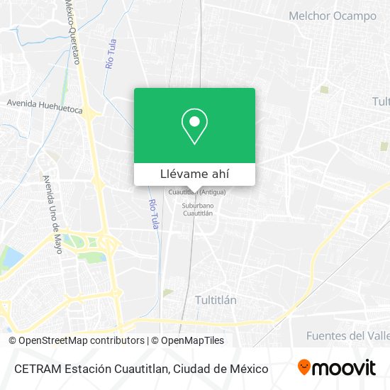 Mapa de CETRAM Estación Cuautitlan