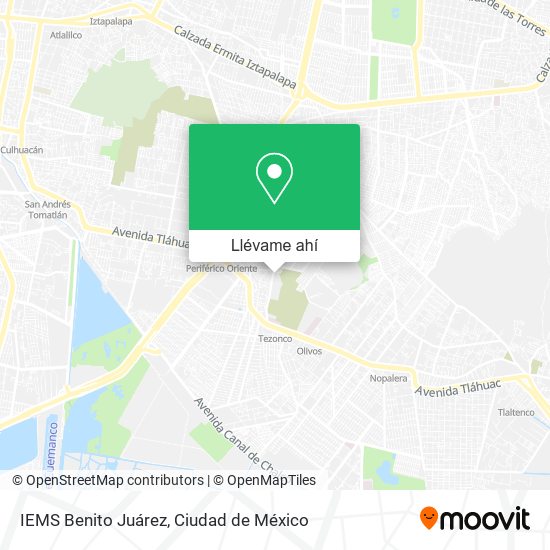 Mapa de IEMS  Benito Juárez