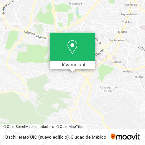 Mapa de Bachillerato UIC (nuevo edificio)