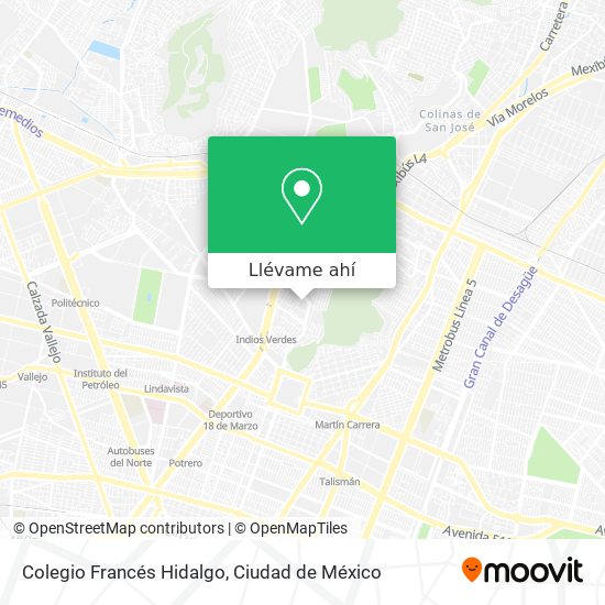 Mapa de Colegio Francés Hidalgo