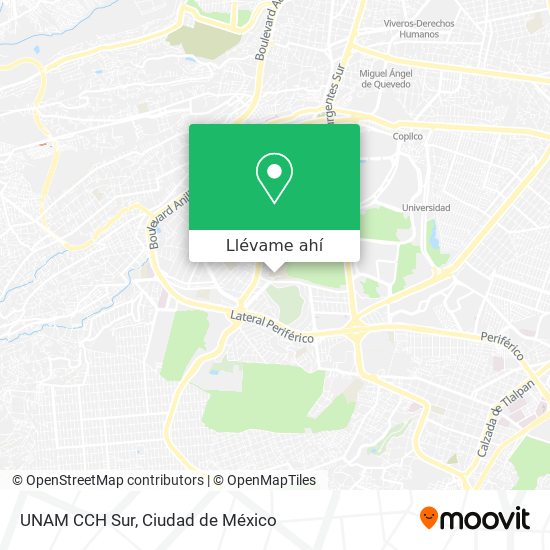Mapa de UNAM CCH Sur