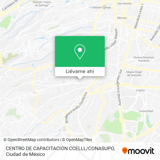 Mapa de CENTRO DE CAPACITACIÓN CCELLL / CONASUPO
