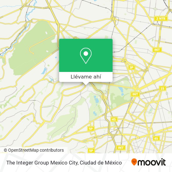 Mapa de The Integer Group Mexico City