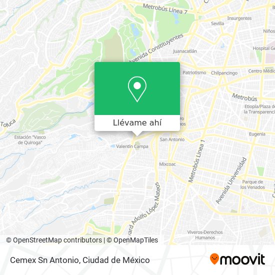 Mapa de Cemex Sn Antonio