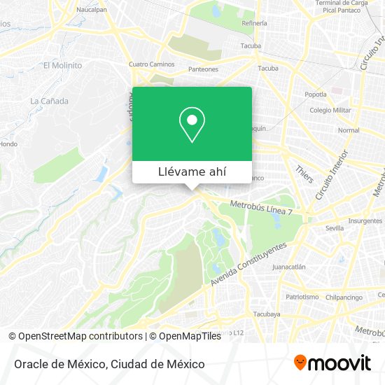 Mapa de Oracle de México