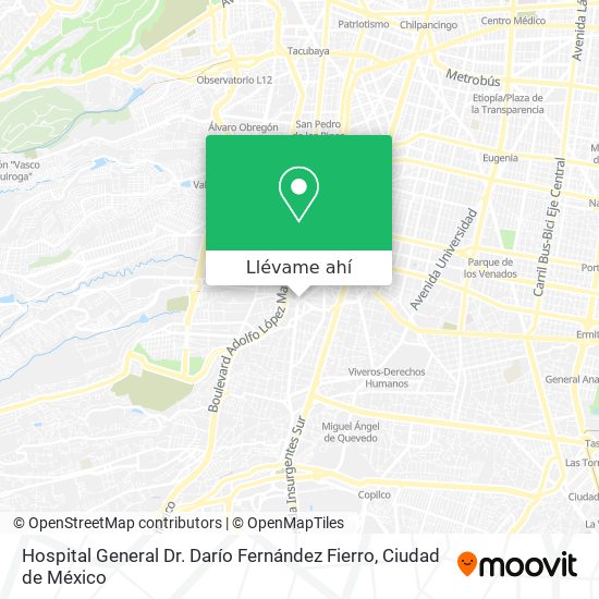 Mapa de Hospital General Dr. Darío Fernández Fierro