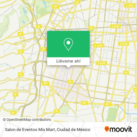 Mapa de Salon de Eventos Mix Mart