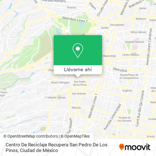 Mapa de Centro De Reciclaje Recupera San Pedro De Los Pinos