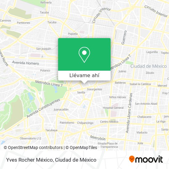 Mapa de Yves Rocher México