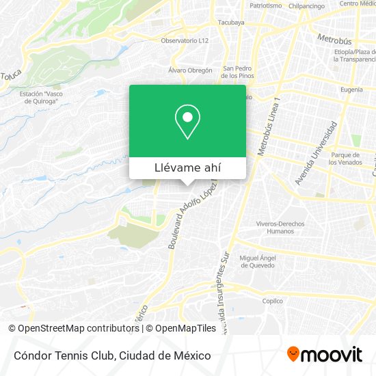 Mapa de Cóndor Tennis Club