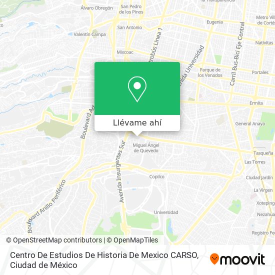 Mapa de Centro De Estudios De Historia De Mexico CARSO
