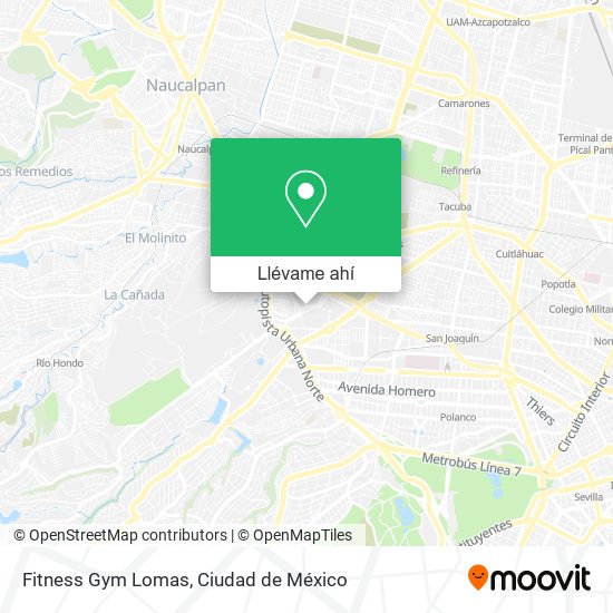 Mapa de Fitness Gym Lomas