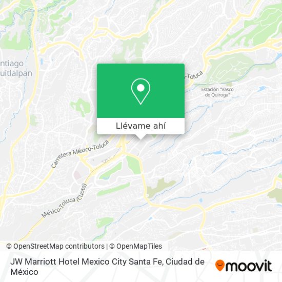 Mapa de JW Marriott Hotel Mexico City Santa Fe