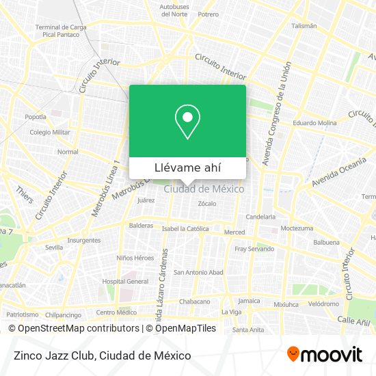 Cómo llegar a Zinco Jazz Club en Azcapotzalco en Autobús o Metro?