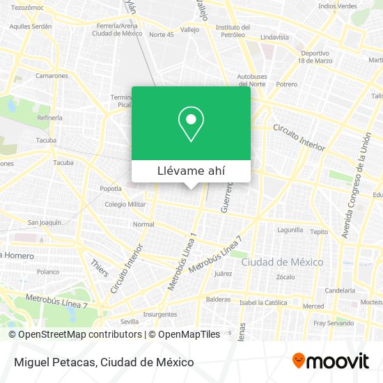 Mapa de Miguel Petacas
