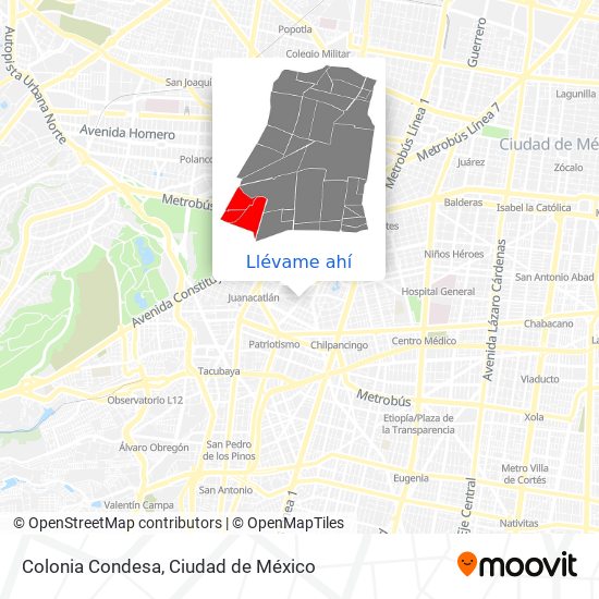 Cómo llegar a Colonia Condesa en Miguel Hidalgo en Autobús o Metro?
