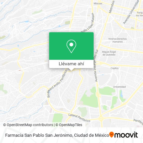 Mapa de Farmacia San Pablo San Jerónimo
