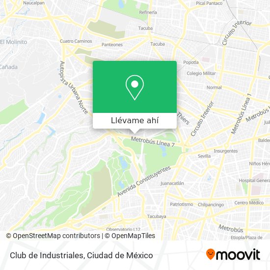 Cómo llegar a Club de Industriales en Naucalpan De Juárez en Autobús o  Metro?