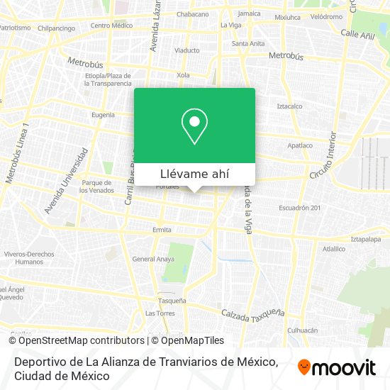Mapa de Deportivo de La Alianza de Tranviarios de México