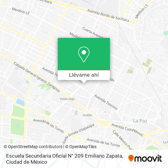 Mapa de Escuela Secundaria Oficial N° 209  Emiliano Zapata