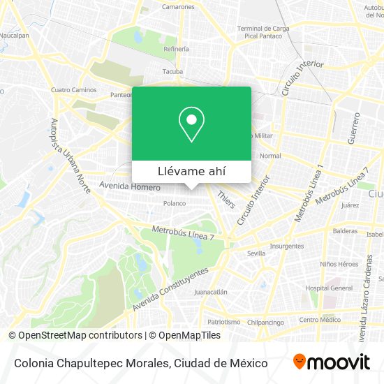 Mapa de Colonia Chapultepec Morales