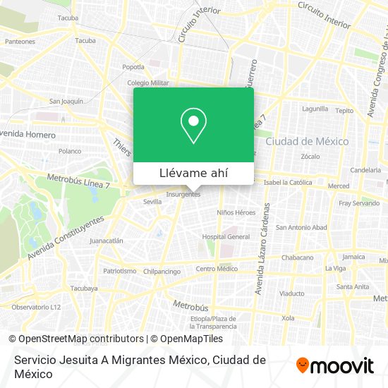 Mapa de Servicio Jesuita A Migrantes México