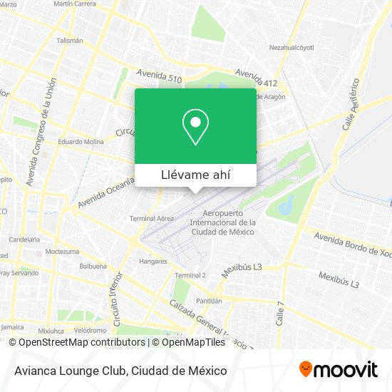 Mapa de Avianca Lounge Club