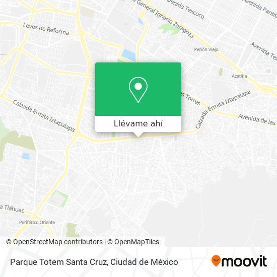 Mapa de Parque Totem Santa Cruz