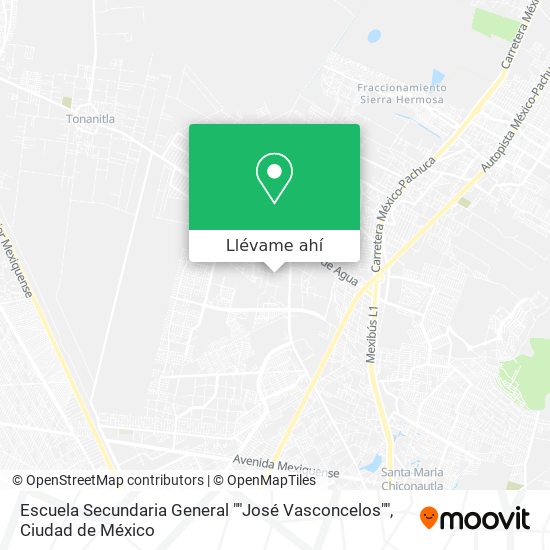 Mapa de Escuela Secundaria General ""José Vasconcelos""