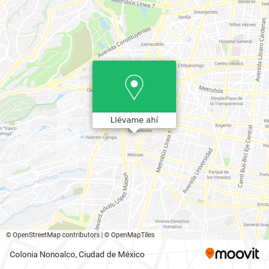 Mapa de Colonia Nonoalco