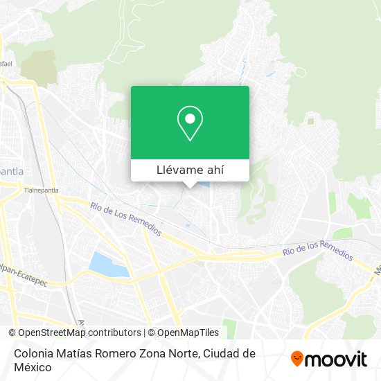 Mapa de Colonia Matías Romero Zona Norte