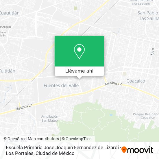 Cómo llegar a Escuela Primaria José Joaquín Fernández de Lizardi - Los  Portales en Cuautitlán en Autobús o Tren?