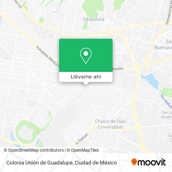 Mapa de Colonia Unión de Guadalupe