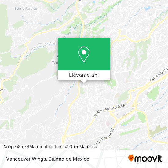 Mapa de Vancouver Wings