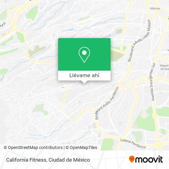 Mapa de California Fitness