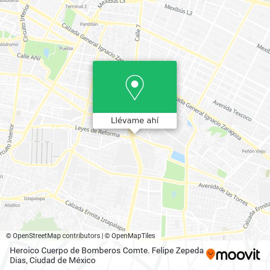 Mapa de Heroico Cuerpo de Bomberos Comte. Felipe Zepeda Dias