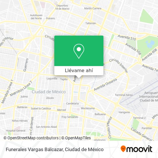 Mapa de Funerales Vargas Bálcazar