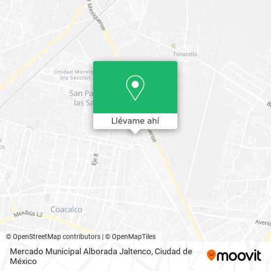 Mapa de Mercado Municipal Alborada Jaltenco