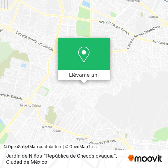 Mapa de Jardín de Niños ""República de Checoslovaquia""