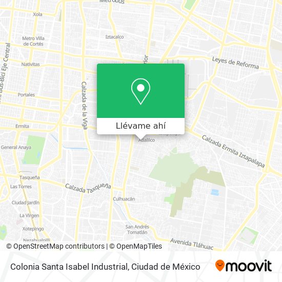 Mapa de Colonia Santa Isabel Industrial