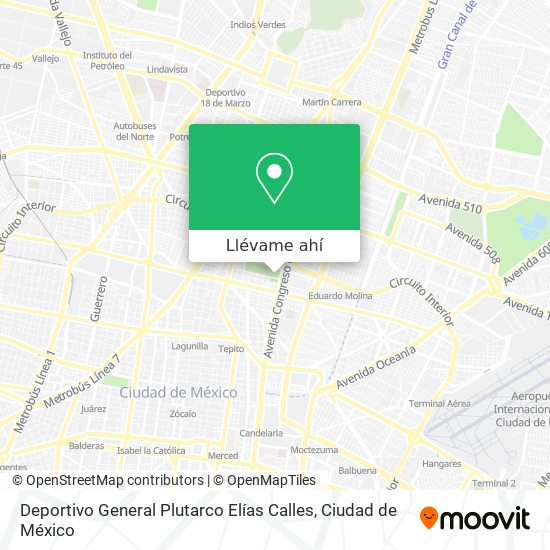 Mapa de Deportivo General Plutarco Elías Calles