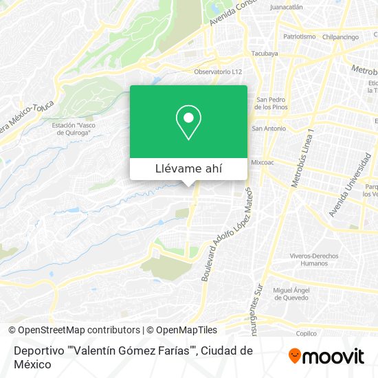 Mapa de Deportivo ""Valentín Gómez Farías""
