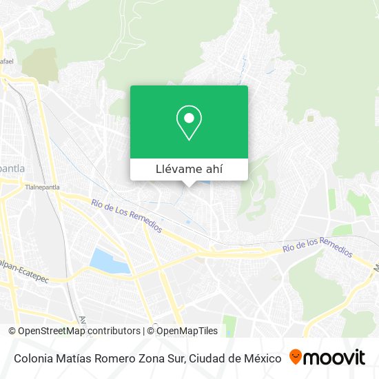 Mapa de Colonia Matías Romero Zona Sur