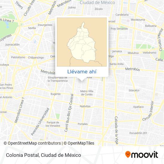 Mapa de Colonia Postal