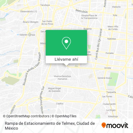 Mapa de Rampa de Estacionamiento de Telmex