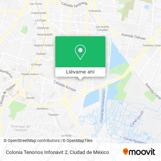 Mapa de Colonia Tenorios Infonavit 2
