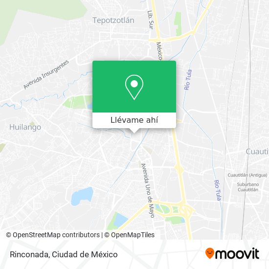 Cómo llegar a Rinconada en Tepotzotlán en Autobús o Tren?