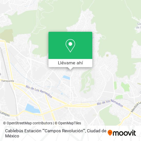 Mapa de Cablebús Estación ""Campos Revolución""